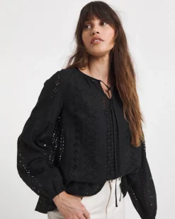 Broderie Long Sleeve Blouse