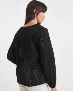Broderie Long Sleeve Blouse