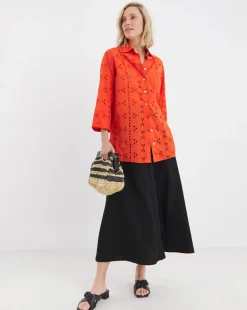 Broderie Long Sleeve Shirt