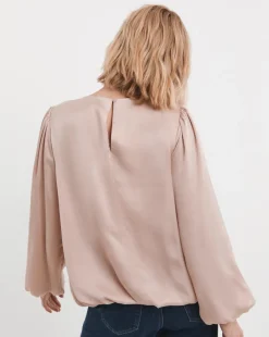 Bubble Sleeve Bubble Hem Top