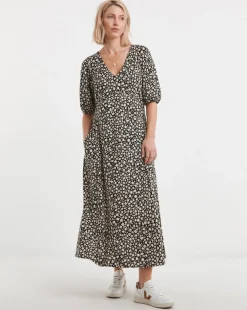 Bubble Sleeve Soft Touch Jersey Dress