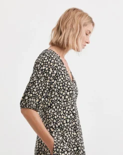 Bubble Sleeve Soft Touch Jersey Dress