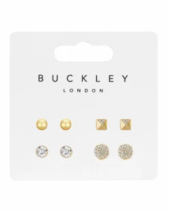 Buckey 4 Pack Gold Earring Set