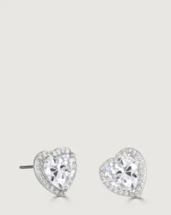 Buckley Clear Heart Earrings