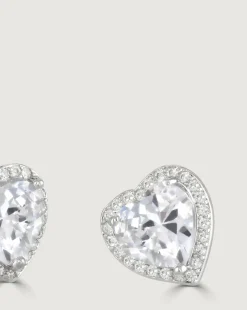 Buckley Clear Heart Earrings