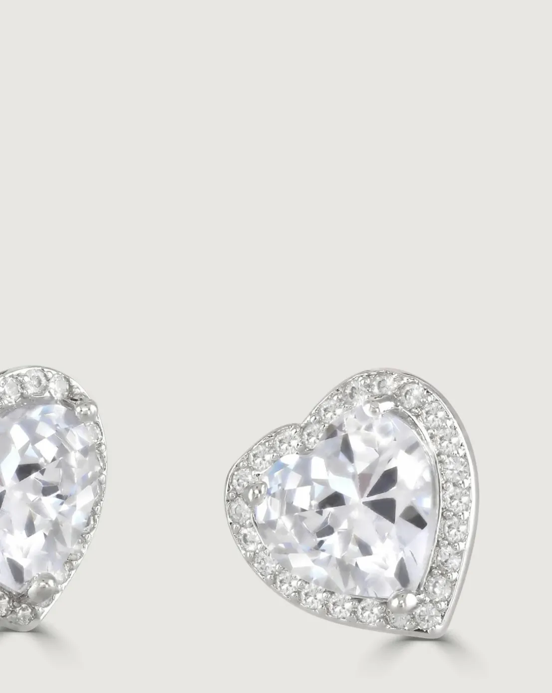 Buckley Clear Heart Earrings
