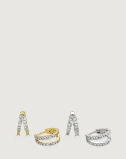 Buckley Duo Pave Hoop Set