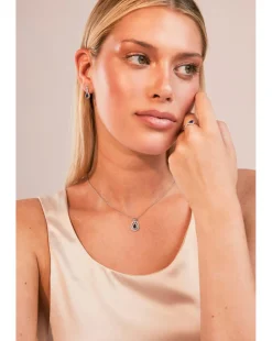 Buckley London Sapphire Heart Drop Pendant