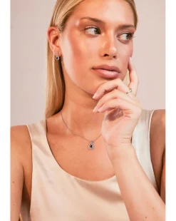 Buckley London Sapphire Heart Drop Pendant