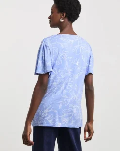 Button Front Angel Sleeve Top