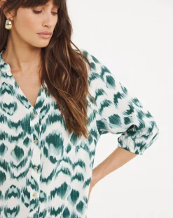 Button Through Kaftan Dress