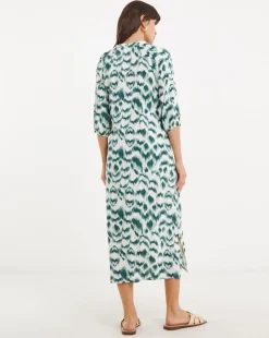 Button Through Kaftan Dress