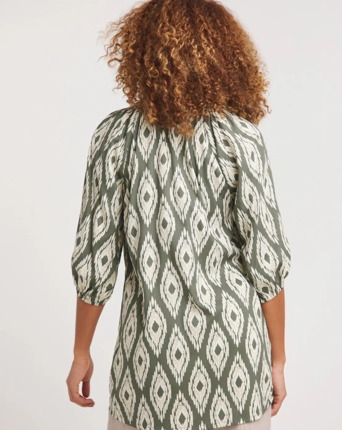 Button Through Printed Blouse