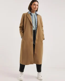 Camel Relaxed Single Breasted Coat