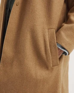 Camel Relaxed Single Breasted Coat
