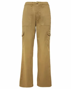 Camel Soft Cotton Cargo Trousers