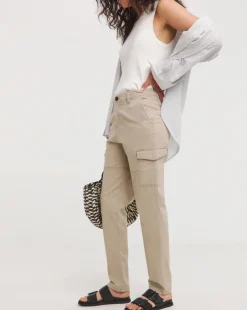 Camel Stretch Utility Tapered Chino Trousers