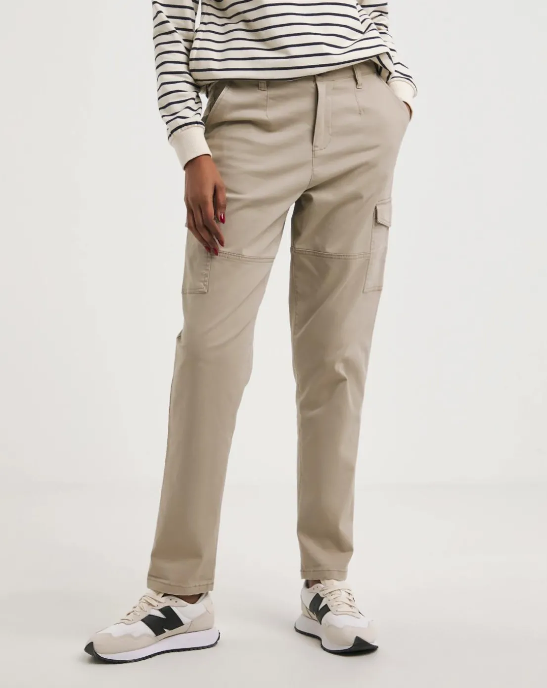 Camel Stretch Utility Tapered Chino Trousers