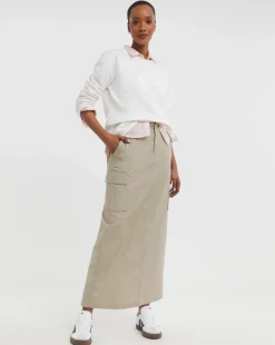 Camel Utility Midaxi Skirt