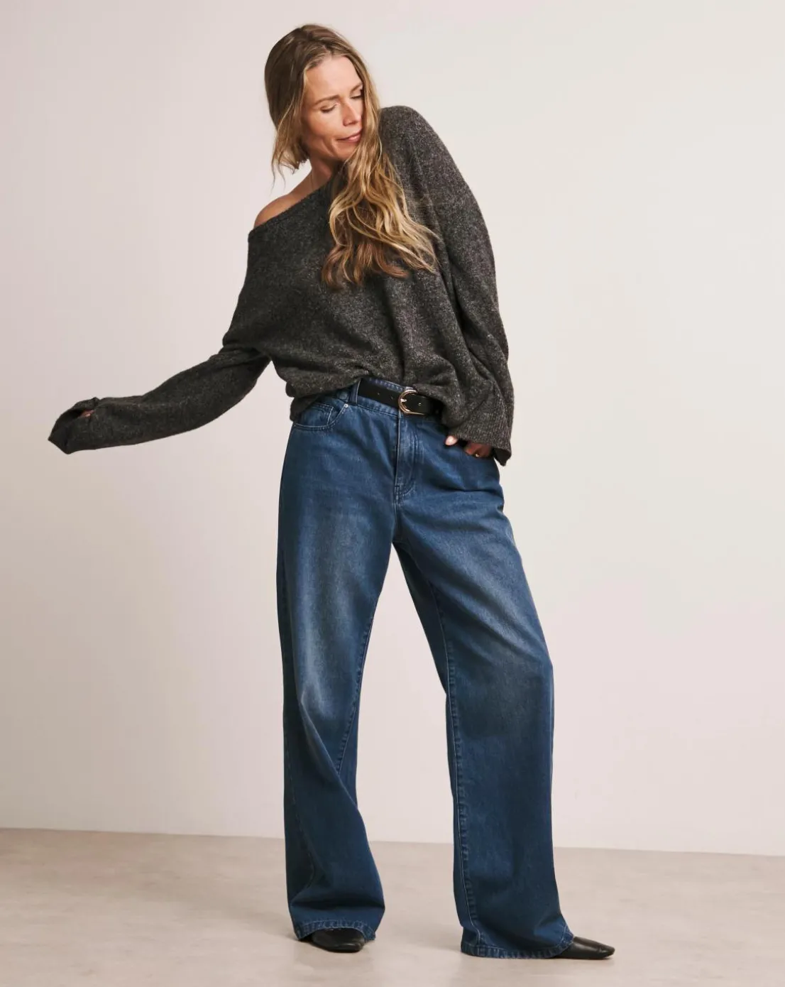 Charcoal Anthology Off The Shoulder Tunic