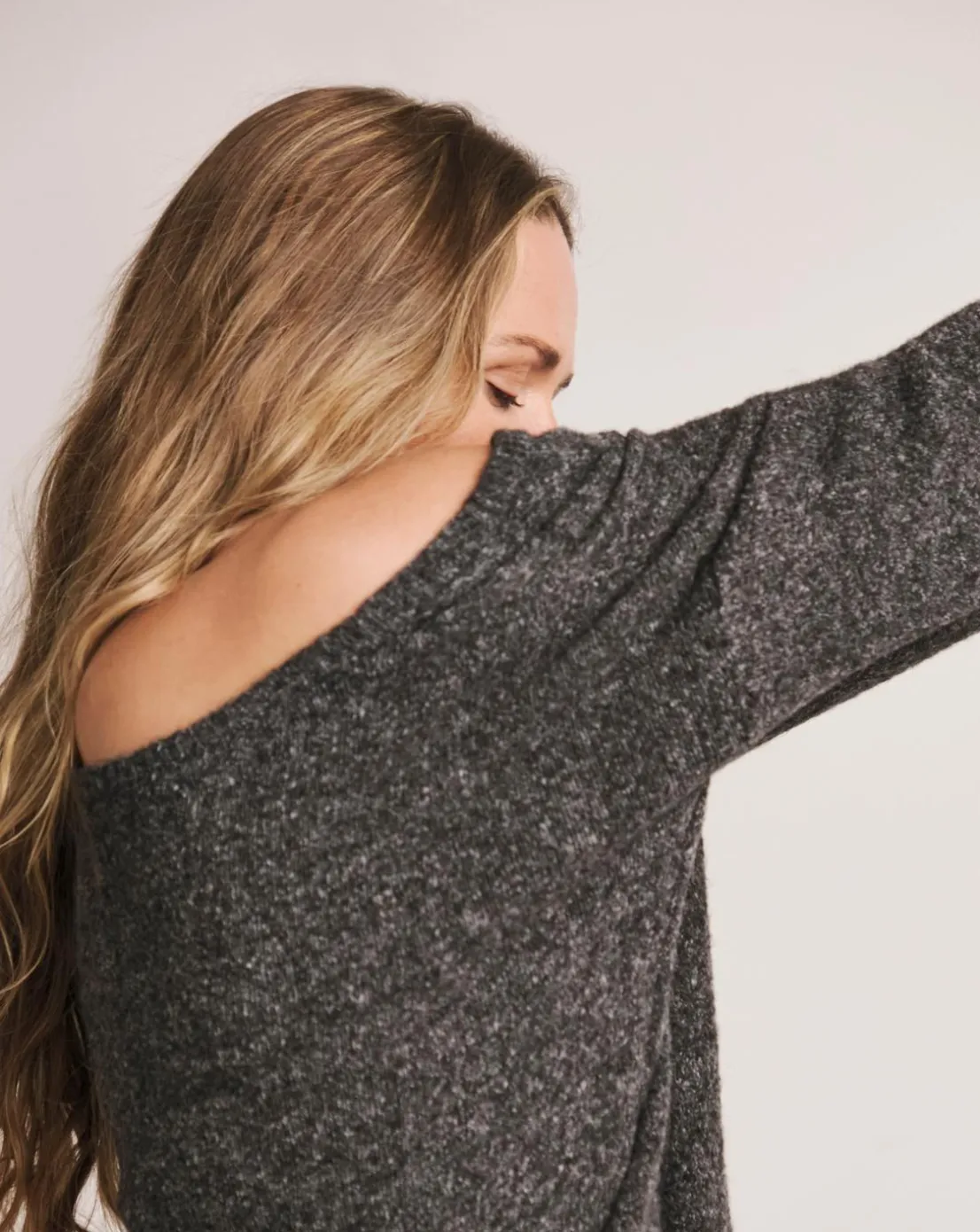 Charcoal Anthology Off The Shoulder Tunic