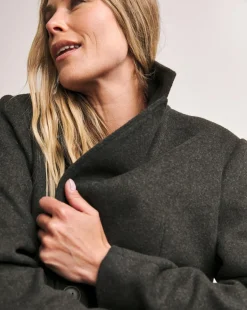 Charcoal Classic Wool Blend Coat