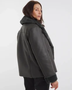 Charcoal Clean Aviator Jacket