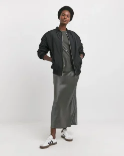 Charcoal Crew Neck Scatter Embellished T-shirt