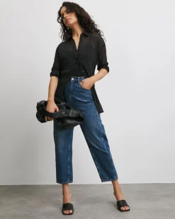 Chiffon Oversized Shirt with Cami