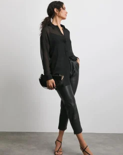 Chiffon Oversized Shirt with Cami