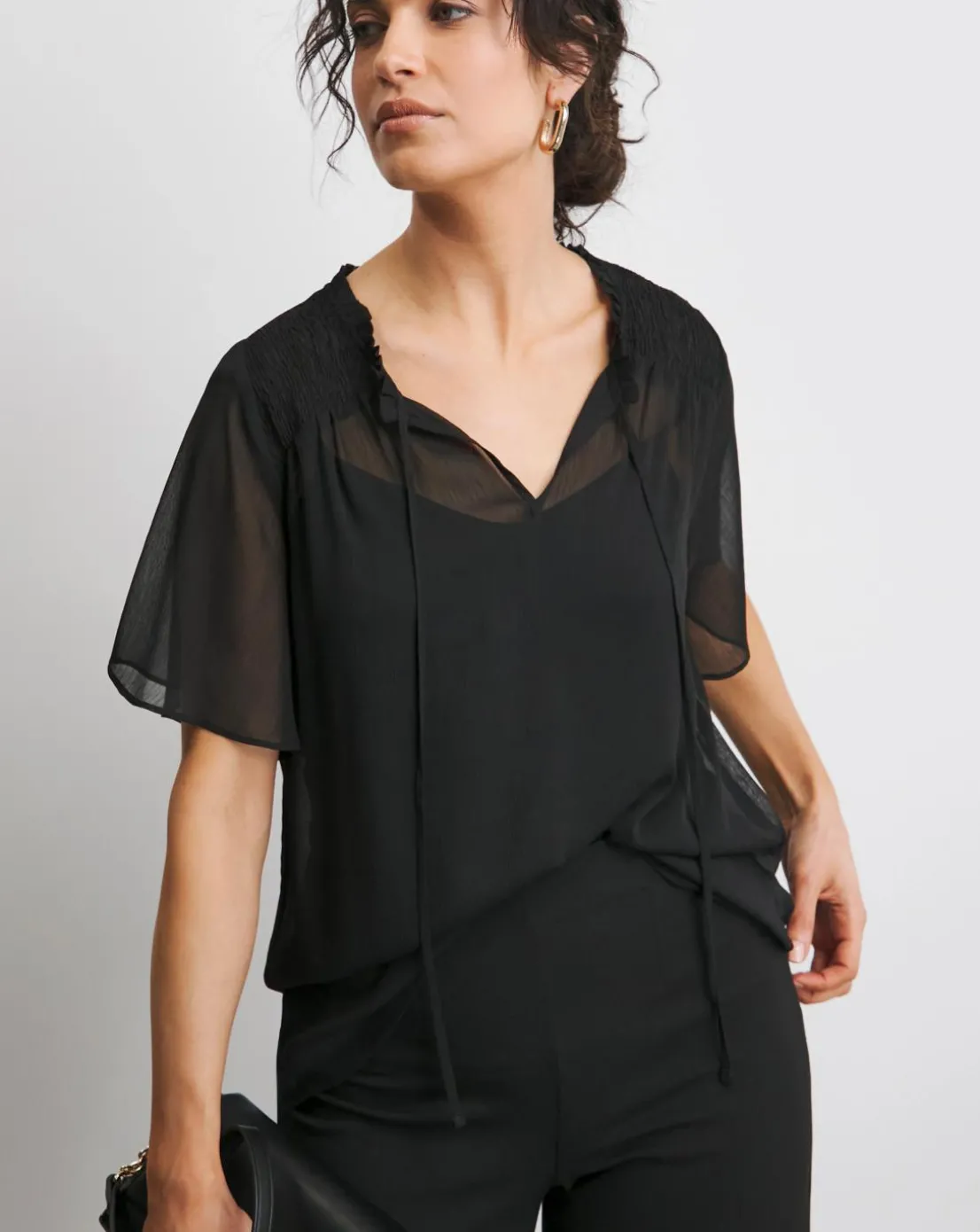 Chiffon Short Sleeve BLouse