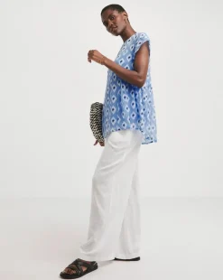 Chiffon Short Sleeve Smock Tee