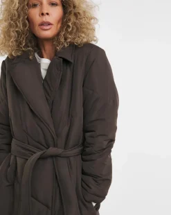 Chocolate Padded Robe Coat