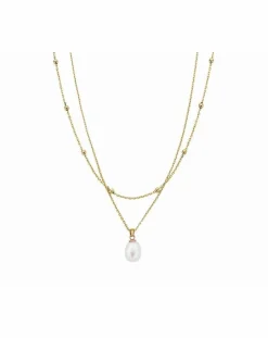 Clogau Beachcomber Pearl Gold Layered Necklace