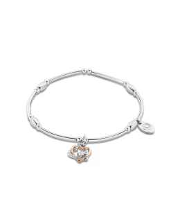 Clogau Forever Yours Sterling Silver Heart Affinity Bracelet with Topaz
