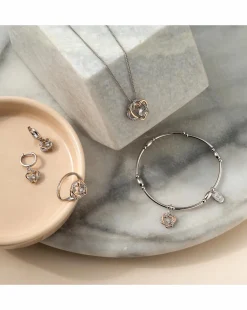 Clogau Forever Yours Sterling Silver Heart Affinity Bracelet with Topaz