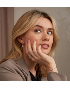 Clogau Forever Yours Sterling Silver Heart Ring with Topaz