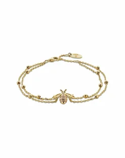 Clogau Honey Bee Gold Double-Chain Bracelet
