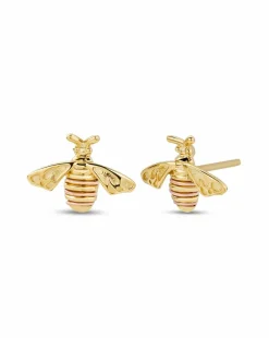 Clogau Honey Bee Gold Stud Earrings