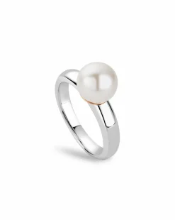 Clogau Nature's Wonder Sterling Silver Beachcomber Ring with Pearl