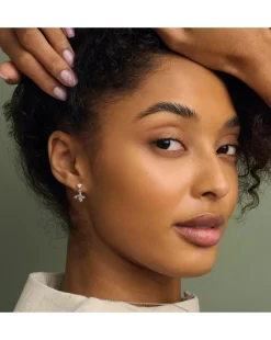 Clogau Nature's Wonder Sterling Silver Honey Bee Drop Earrings with Topaz