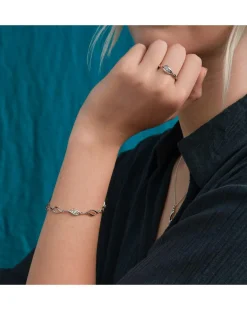 Clogau Past Present Future Sterling Silver Multi-Link Bracelet with Topaz