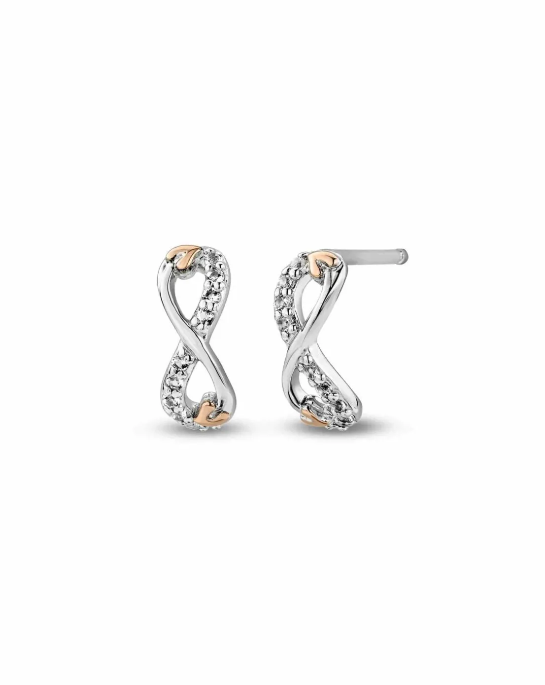 Clogau Tree of Life Sterling Silver Infinity Stud Earrings with Topaz