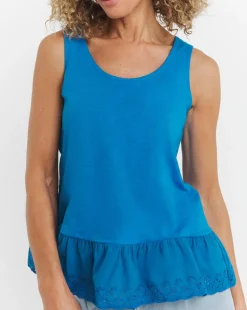 Cobalt Broderie Vest