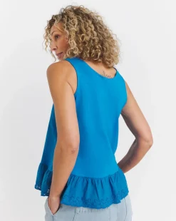 Cobalt Broderie Vest