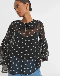 Collar Detail Georgette Blouse