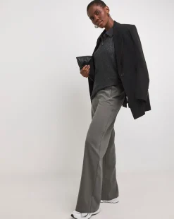 Collared Zip Front Long Sleeve Soft Touch Longline Top