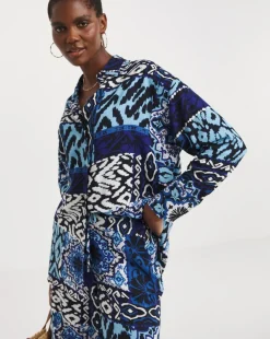 Co-Ord Scarf Print Shirt