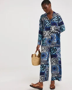 Co-Ord Scarf Print Shirt