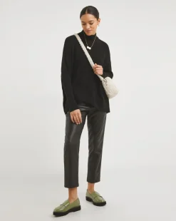 Cosy High Neck Chevron Ribbed Detail Jumper